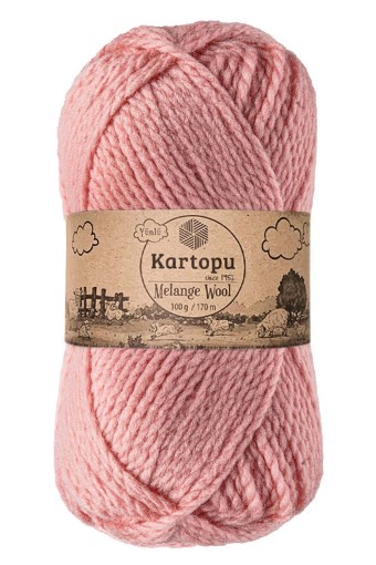 KARTOPU - Kartopu Melange Wool Akrilik El Örgü İpliği 100g 170m (K2116)