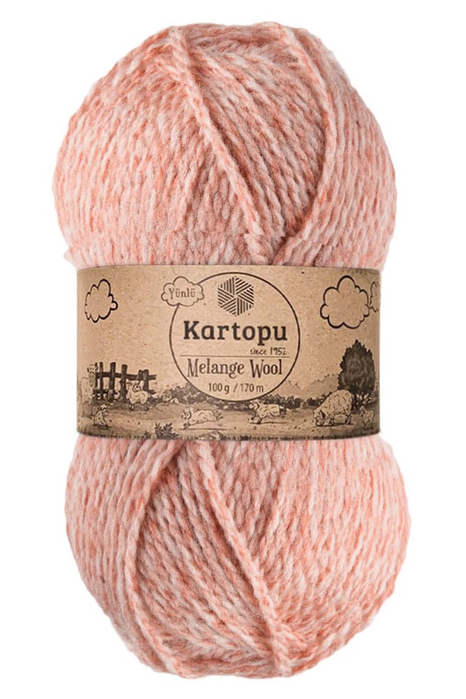 KARTOPU - Kartopu Melange Wool Akrilik El Örgü İpliği 100g 170m (K9003)