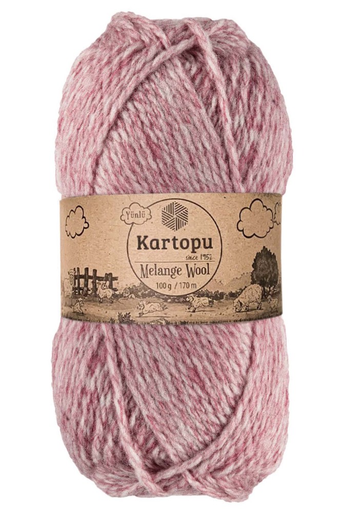 KARTOPU - Kartopu Melange Wool Akrilik El Örgü İpliği 100g 170m (K9005)