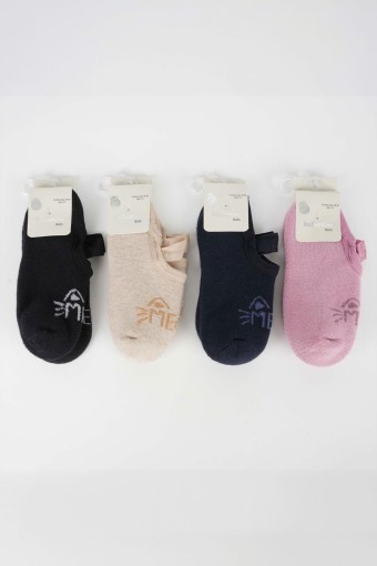 (12'li Paket) Katamino Kız Çocuk Woem Havlu Patik Çorap (Asorti) - Thumbnail