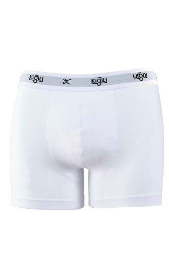 Kiğılı Erkek 2'li Comfort Modal Boxer Set (Beyaz/Siyah) - Thumbnail