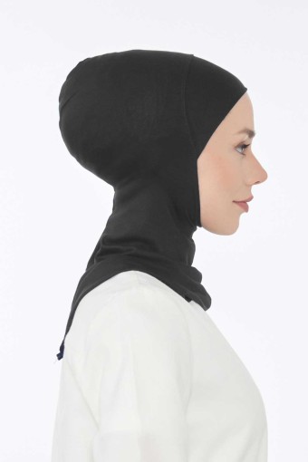 Lavender Bone Hijab Büyük (Siyah) - Thumbnail