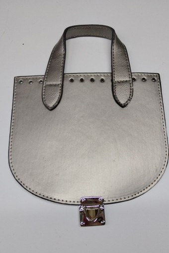 LİKYA HOBİ - Likya Çanta Kapağı 20x22 Cm Salpalı Deri (Gümüş)