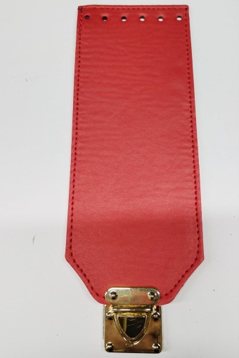 LİKYA HOBİ - Likya Çanta Kapağı 20x8 Cm Salpalı Deri (Kırmızı)