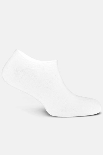 Likya Erkek Bambu Sneaker Çorap - Düz (Beyaz) - Thumbnail