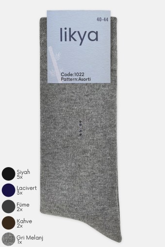 LİKYA - Likya Erkek Bambu Soket Çorap - Desenli (Asorti)