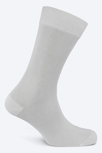 LİKYA - Likya Erkek Bambu Soket Çorap - Düz (Beyaz)