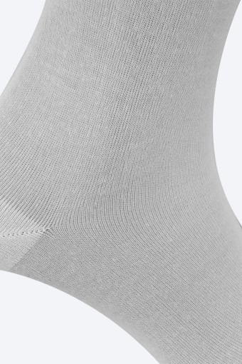 Likya Erkek Bambu Soket Çorap - Düz (Beyaz) - Thumbnail