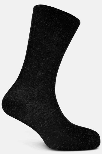 Likya Erkek Bambu Dikişsiz Soket Çorap - Kırçıllı (Siyah) - Thumbnail