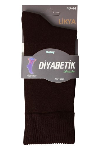 Likya Erkek Bambu Diyabetik Soket Çorap - Düz (Asorti) - Thumbnail
