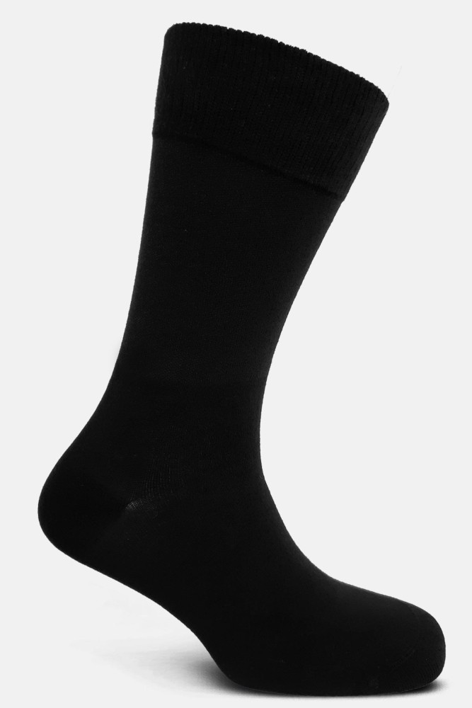 LİKYA - Likya Erkek Bambu Diyabetik Soket Çorap - Düz (Siyah)