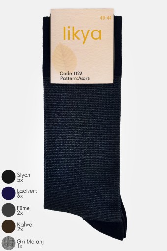 LİKYA - Likya Erkek Modal Soket Çorap - Çizgili (Asorti)