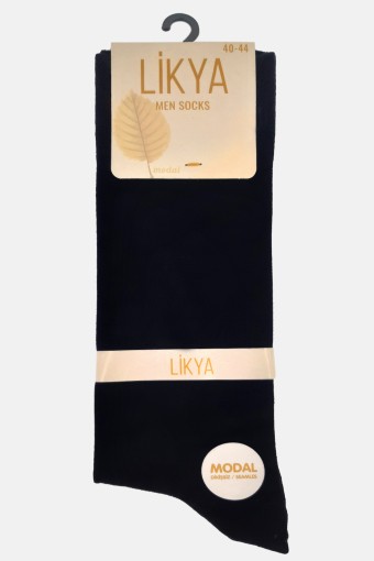 LİKYA - Likya Erkek Modal Soket Çorap - Düz (Siyah)