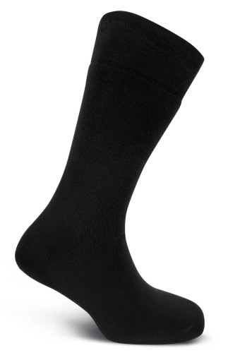 LİKYA - Likya Erkek Pamuklu Termal Diyabetik Dizaltı Çorap - Yazılı (Siyah)
