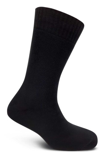 Likya Erkek Pamuklu Termal Soket Çorap - Yazılı (Siyah) - Thumbnail