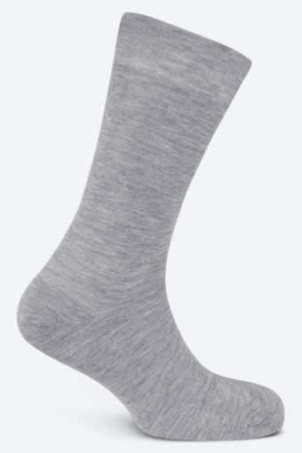 LİKYA - Likya Erkek Soket Çorap Pamuklu Düz (Açık Gri)