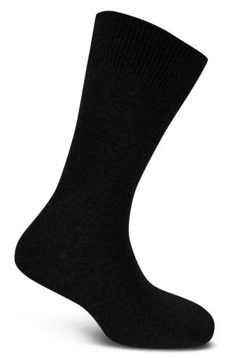 Likya Erkek Pamuklu Soket Çorap - Düz (Siyah) - Thumbnail