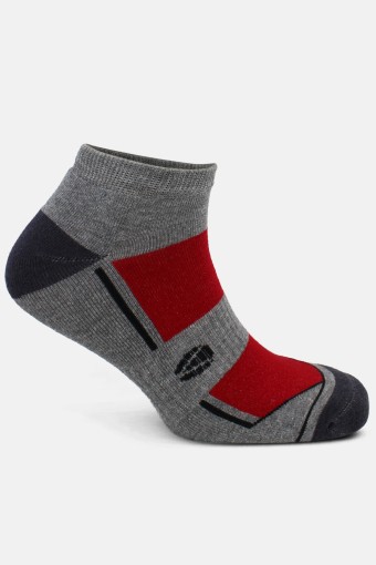 Likya Erkek Taban Altı Havlu Patik Çorap - Desenli (Asorti) - Thumbnail