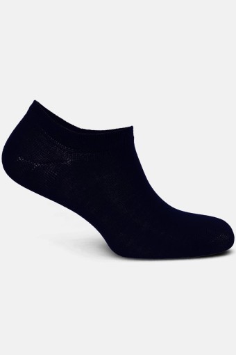 Likya Kadın Bambu Sneaker Çorap - Düz (Lacivert) - Thumbnail