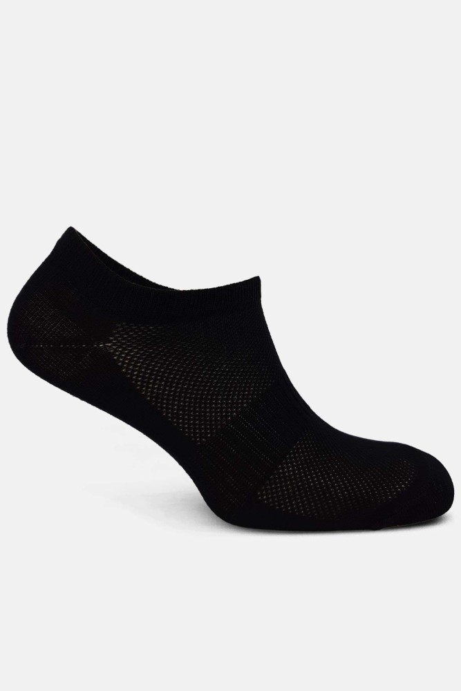 LİKYA - Likya Kadın Pamuklu Lastikli Patik Çorap - Düz (Siyah)