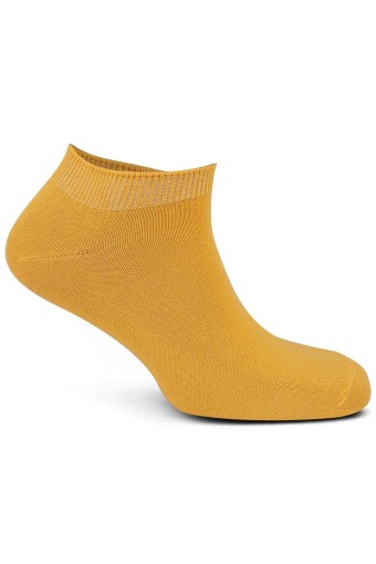 Likya Kadın Pamuklu Patik Çorap - Düz (Asorti) - Thumbnail