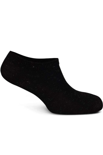 Likya Kadın Simli Patik Çorap (Siyah) - Thumbnail