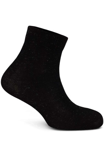 Likya Kadın Simli Soket Çorap (Siyah) - Thumbnail