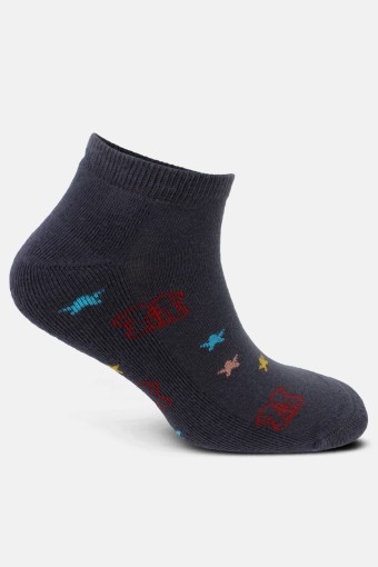 LİKYA - Likya Kadın Taban Altı Havlu Patik Çorap - Desenli (Asorti)