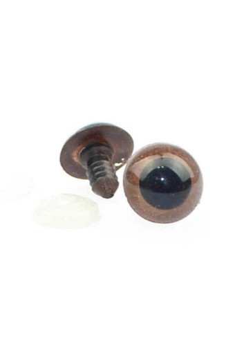 MİR - Mir Plastik Amigurumi Vidalı Göz 10mm (Kahverengi)