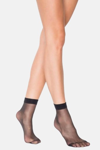 MÜJDE - Müjde Kadın İnce Soket Çorap 20 Denye (Siyah (500))