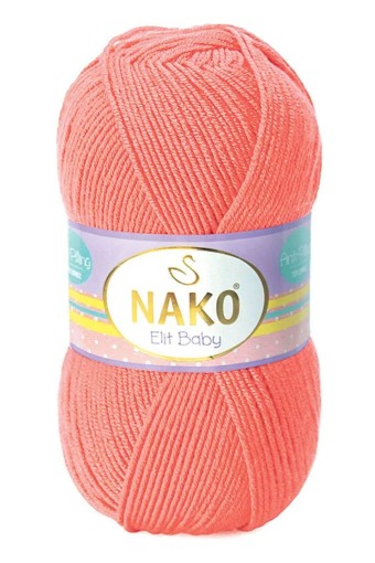 Nako - Nako El Örgü İpliği Elit Baby Anti Pilling 100 Gr (01469 (Somon))