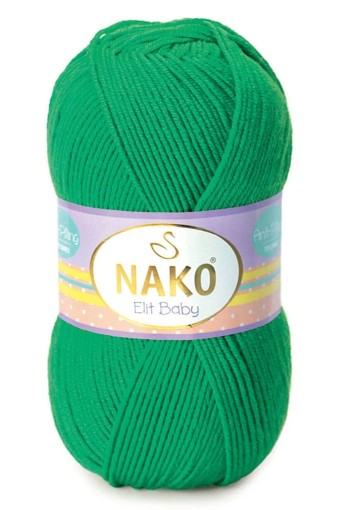 Nako - Nako El Örgü İpliği Elit Baby Anti Pilling 100 Gr (01594 (Bambu Yeşili))