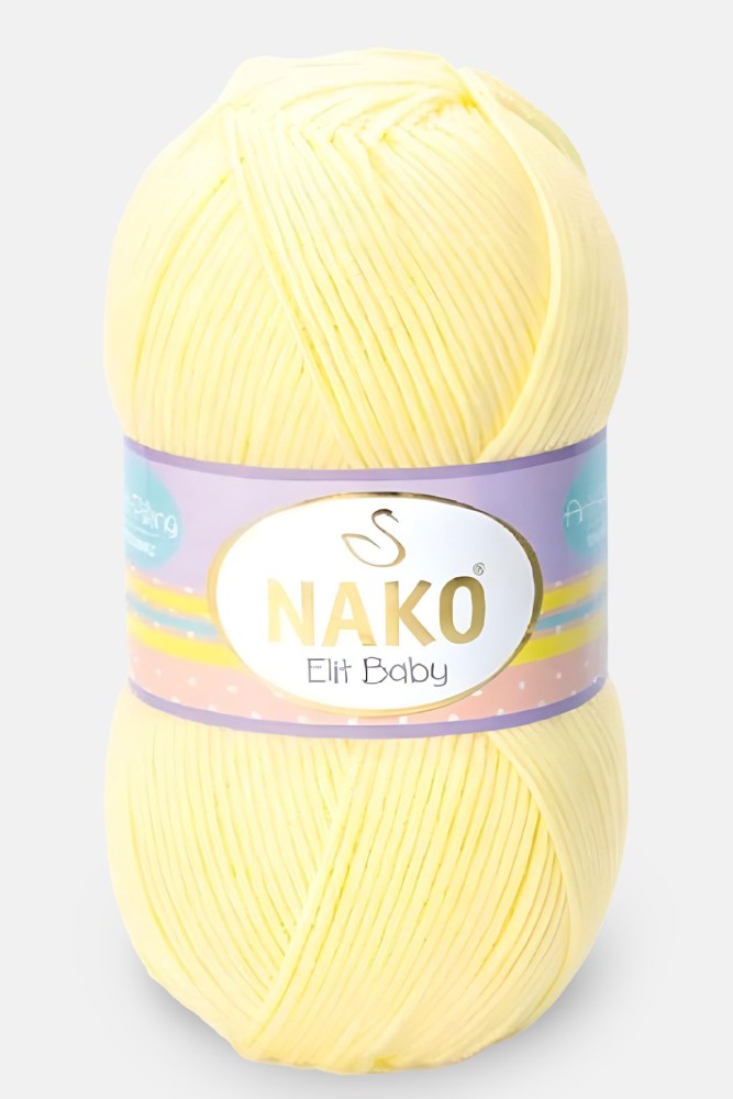 Nako - Nako El Örgü İpliği Elit Baby Anti Pilling 100 Gr (03664 (Limonata))