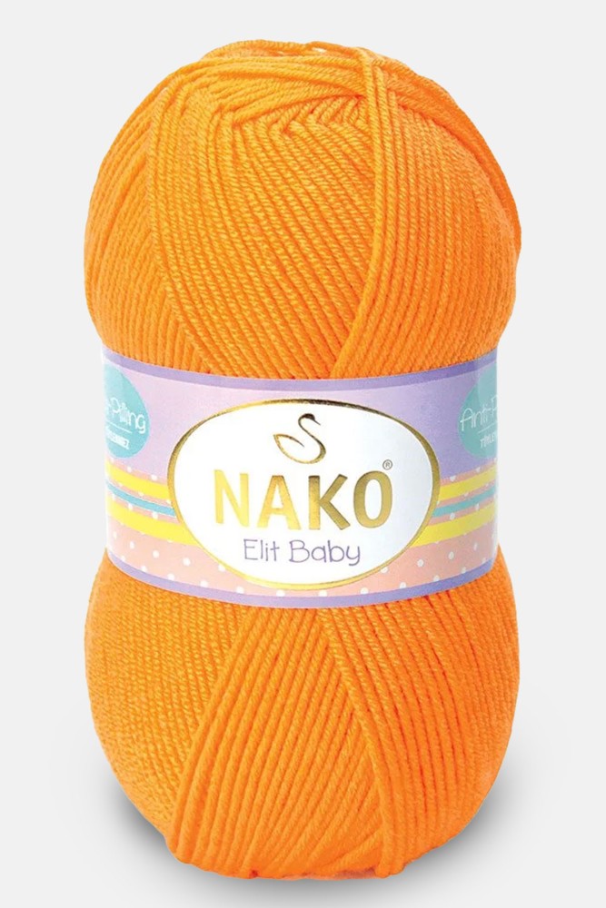 Nako - Nako El Örgü İpliği Elit Baby Anti Pilling 100 Gr (04038 (Portakal Kabuğu))