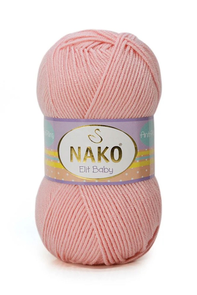 Nako - Nako El Örgü İpliği Elit Baby Anti Pilling 100 Gr (06165 (Pudra))