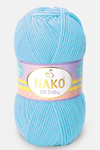 Nako - Nako El Örgü İpliği Elit Baby Anti Pilling 100 Gr (06723 (Gök Mavisi))