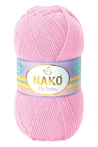 Nako - Nako El Örgü İpliği Elit Baby Anti Pilling 100 Gr (06936 (Açık Pembe))