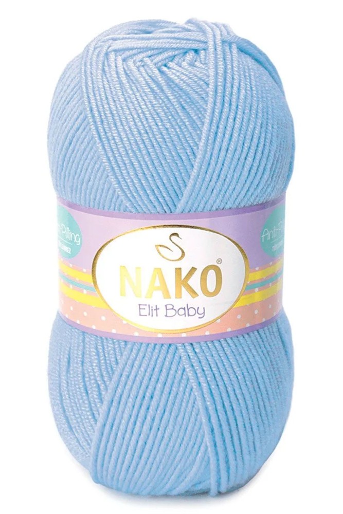 Nako - Nako El Örgü İpliği Elit Baby Anti Pilling 100 Gr (10305 (Mavi))
