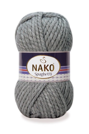 Nako - Nako El Örgü İpliği Spaghetti 100 gr (00790 (Koyu Gri Melanj))
