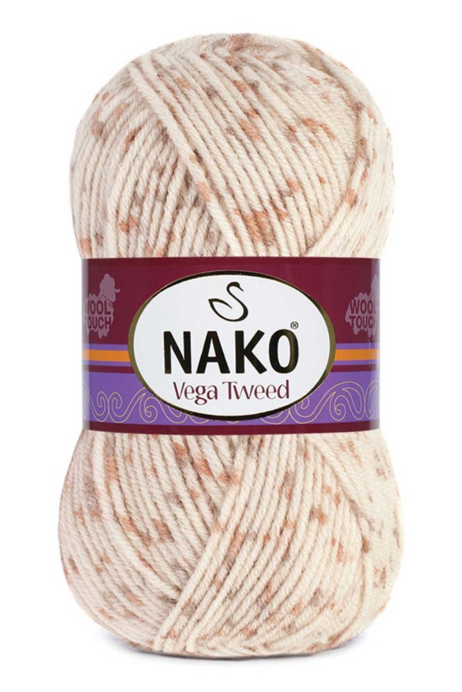 Nako - Nako El Örgü İpliği Vega Tweed 100 Gr (35032 (Damla Sakızı))