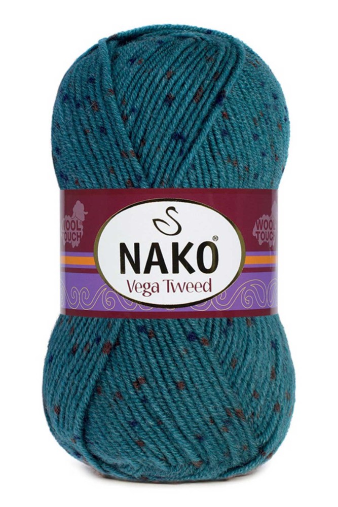 Nako - Nako El Örgü İpliği Vega Tweed 100 Gr (35037 (Mavi Çay))