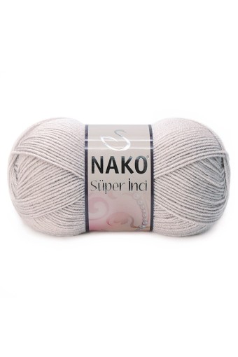 Nako - Nako Süper İnci El Örgü İpliği 100 Gr 260 Mt (03079 (Pembeli Gri))