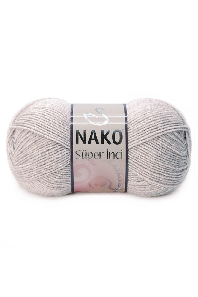 Nako - Nako Süper İnci El Örgü İpliği 100 Gr 260 Mt (03079 (Pembeli Gri))