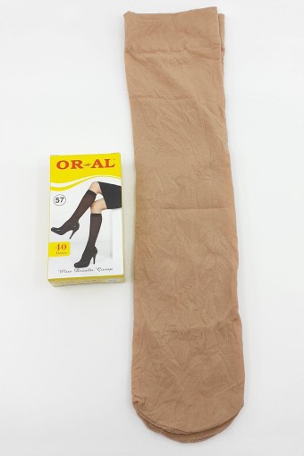 ORAL - Oral Kadın İnce Dizaltı Çorabı 40 Denye (Sarı Kutulu) (Duman (87))