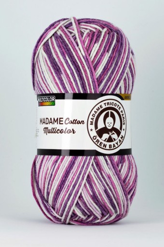 ÖREN BAYAN - Ören Bayan El-Örgü İpliği Madame Cotton Multicolor 100 Gr (0444)