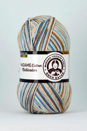 Ören Bayan El-Örgü İpliği Madame Cotton Multicolor 100 Gr (0448) - Thumbnail
