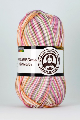 Ören Bayan El-Örgü İpliği Madame Cotton Multicolor 100 Gr (0451) - Thumbnail