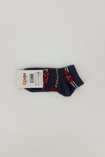 (12'li Paket) Özmen Erkek Çocuk Patik Çorap Desenli (Asorti) - Thumbnail