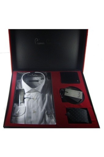 PİERRE CARDİN - Pierre Cardin Erkek Gömlek Set 4 Parça (Beyaz)