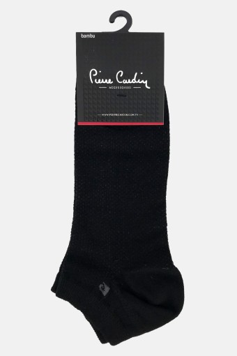 Pierre Cardin Erkek Manta Patik Çorap Bambu (Siyah) - Thumbnail